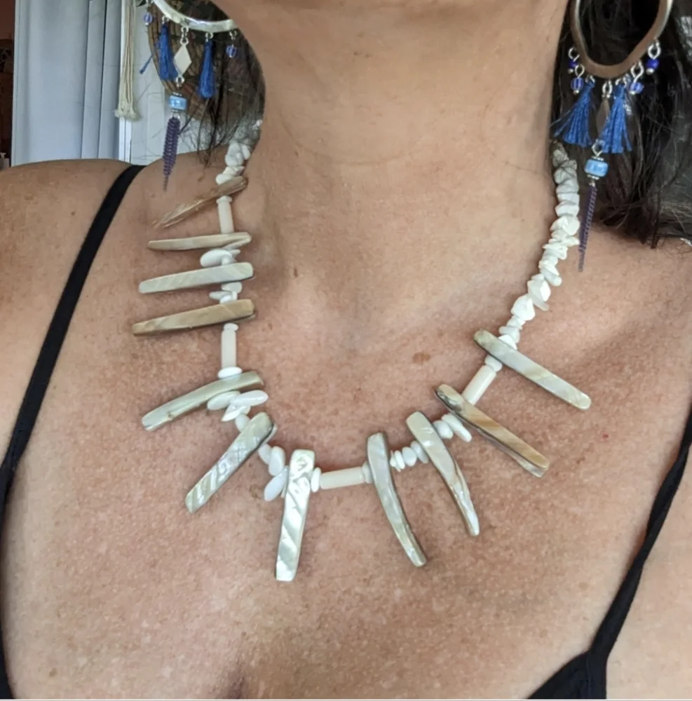 Mermaidcore Handmade Shell Necklace Coastal Vacation Hippie Vibes Bohochic